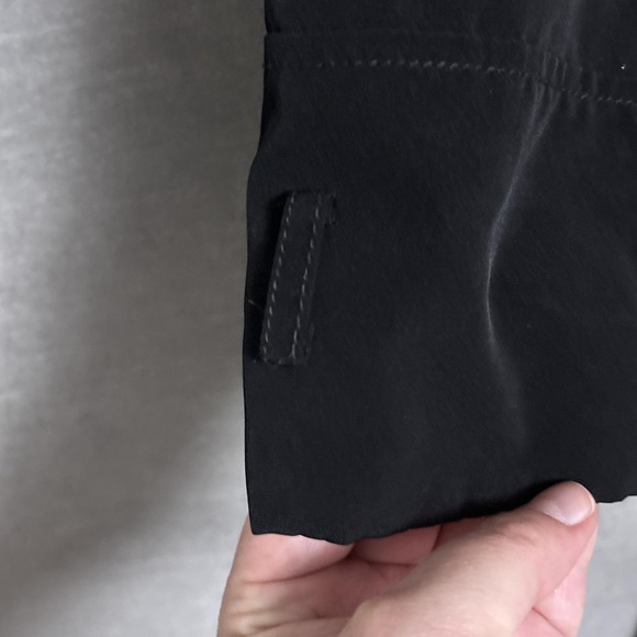 New York Co Trench Coat M Black Belted Long Rain Jacket Classic Retro Fall Layer - Picture 4 of 13